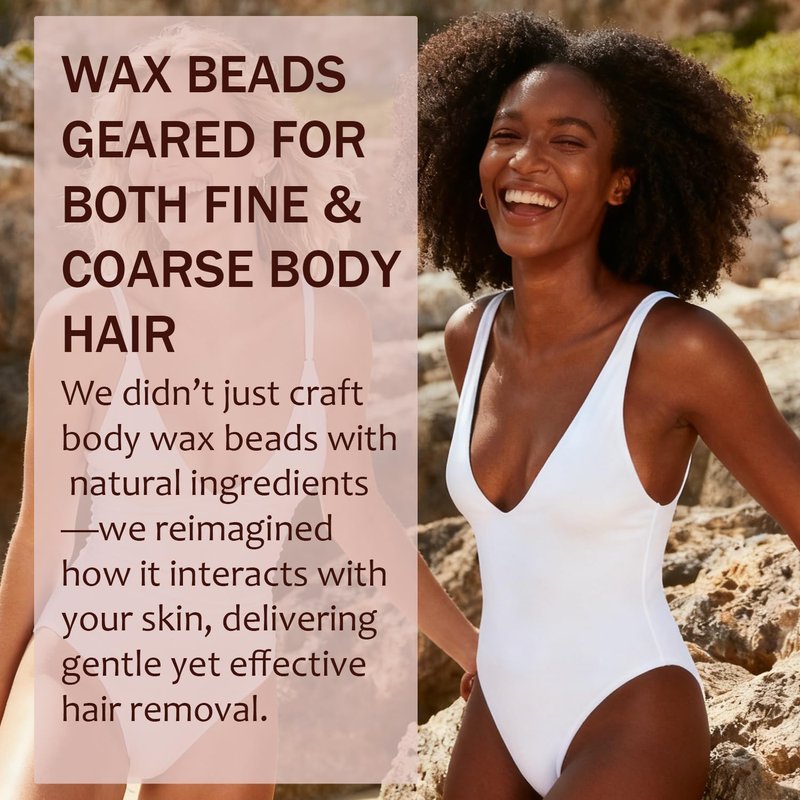 Hard Wax Hair Removal Beads - Painless Waxing for Sensitive Skin, Full Body Wax Beans with 20 Sticks for Women Men Bikini Brazilian, Armpit, Home Use (Rose, 1.1lb/17.6oz)
