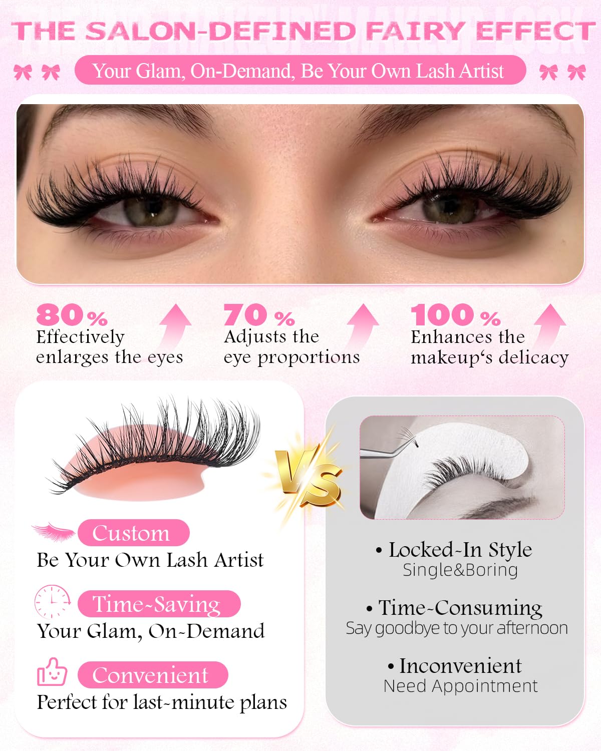 Wtvane Lash Clusters Wispy Eyelash Clusters Natural Lash Extensions 8-16mm Cluster Eyelash Extensions Fairy Lashes Clusters with Soft Thin Lash Band C-Curly Individual Lashes Anime Eyelashes Cluster