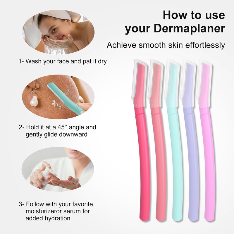 Skiennix Dermaplane Razor - Gentle Facial Exfoliation Tool for Smoother Skin | Teal Color