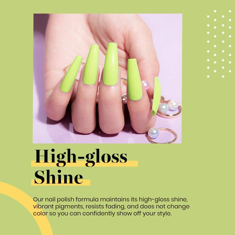 Beetles Neon Green Gel Polish - Vibrant Lime 15ML/0.51Fl Oz, Neon Green Gel Nail Polish, Soak Off UV LED Lamp Nails Art, Long-Lasting Manicure Salon DIY Home Summer Nails