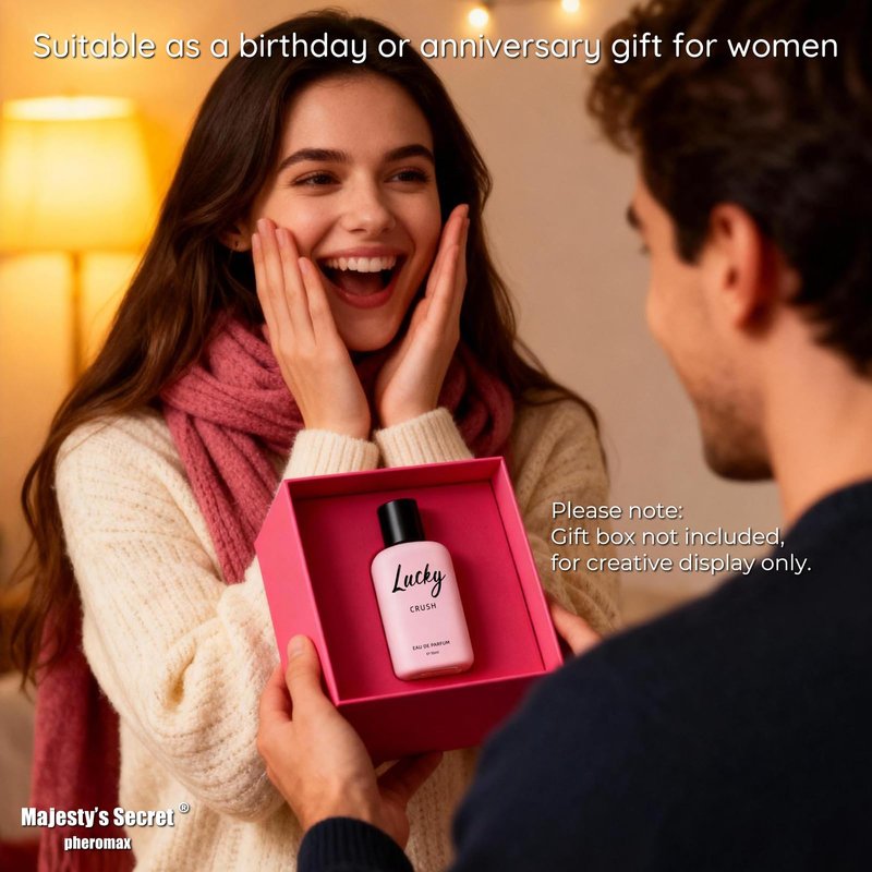 Lucky Crush Eau de Parfum for Women, 50 ml (1.7 fl oz) Long-Lasting Floral Fruity Perfume with Red Berry, Peony & Sandalwood Notes – Elegant Women’s Fragrance Gift