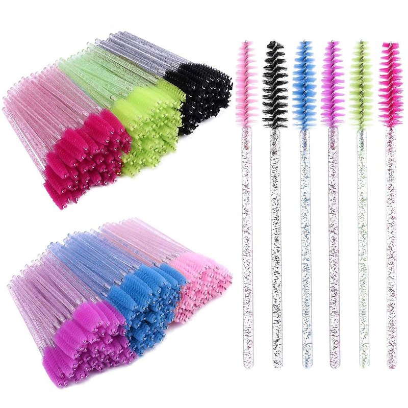 Skiennix 300Pcs Disposable Eyelash Mascara Brushes - Perfect for Eyelash Extensions & Makeup | 6 Color Options