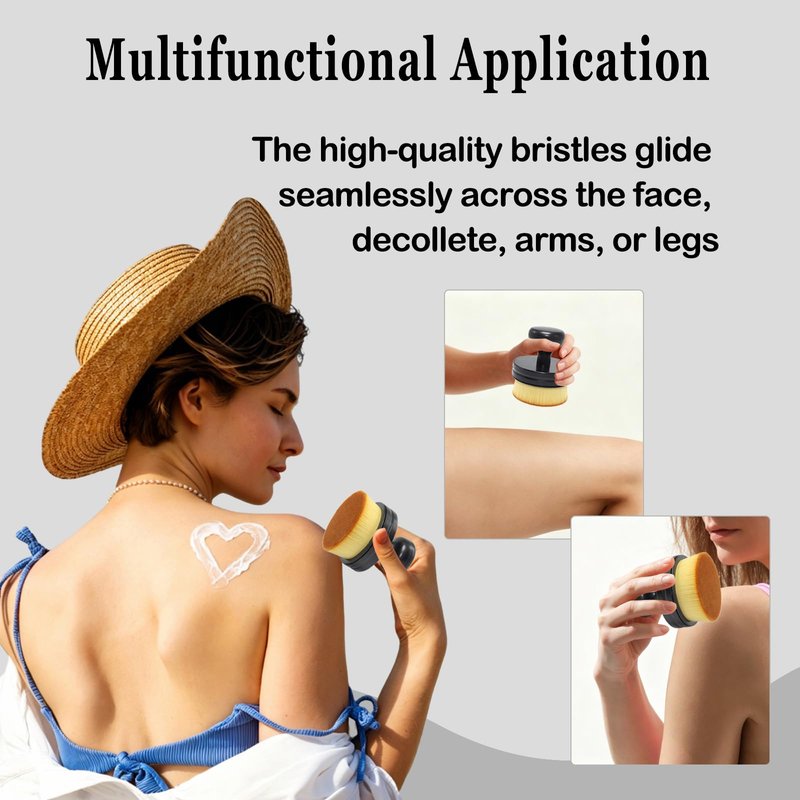 Extra Large Body Makeup Brush For Self Tanner, Wide-headed Kabuki Foundation Tanning Brush Streak-Free Blending Applicator for Leg, Back & Full Body, Bronzer, Lotion Tan Mousse, Wet&Dry Use