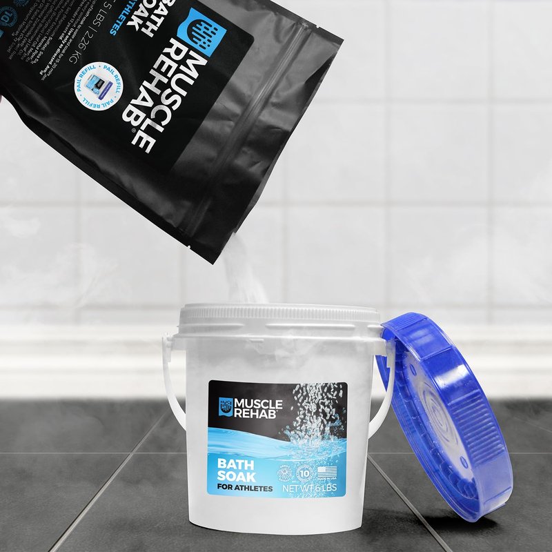Muscle Rehab 5lb Bulk Refill Bag | USP-Grade Epsom Salt with Arnica and Essential Oils | Professional Recovery Soak for Athletes, Soreness, and Lactic Acid Relief | 80oz Resealable Value Size