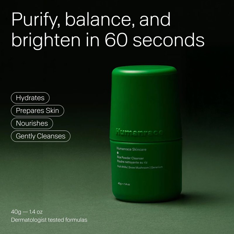 Humanrace Smoothing & Purifying Daily Rice Powder Cleanser, 1.4 oz, Refillable