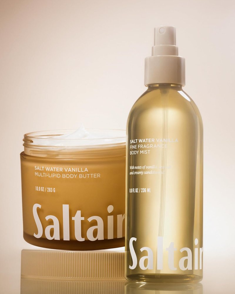 Saltair Body Mist 2 Pack - Lightweight Vanilla Scented Body Spray | Long-Lasting 8oz Bottles