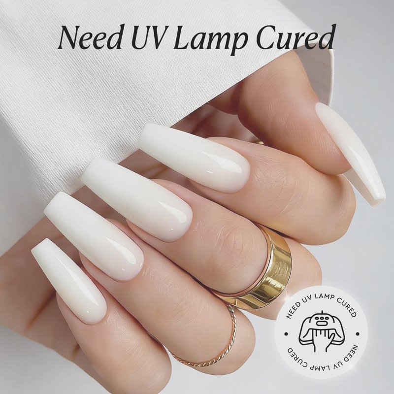AZUREBEAUTY Milky White Gel Nail Polish 18ML, Natural Sheer Jelly Translucent White, Soak Off UV/LED, Self-Leveling & Long Lasting, Ideal for French Manicure