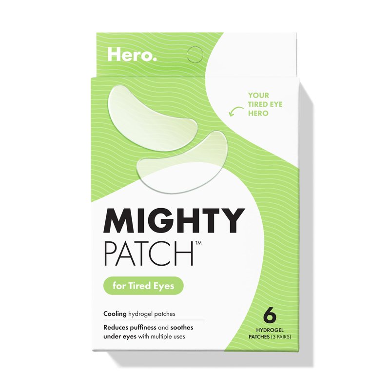 HERO COSMETICS Mighty Patch™ for Tired Eyes Patches - Soothing Hydrogel Patches - Awakens and Visibly De-puffs Undereyes with Multiple Applications (6 Count)