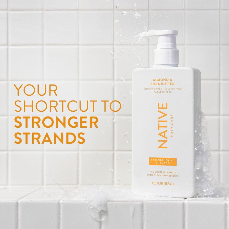 Native Shampoo & Conditioner - Naturally Derived, Sulfate & Dye Free | Almond & Shea Butter, 16.5 fl oz Each (2 Pack)