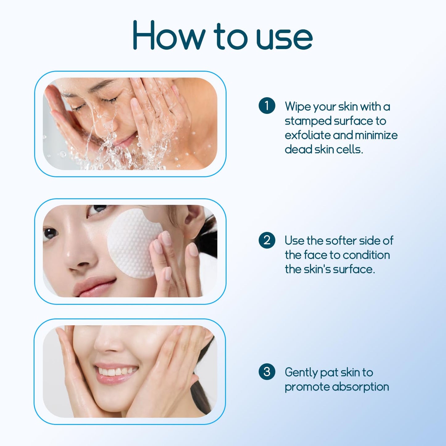 Shodu Salicylic Acid Toner Pads Face Care, Gentle Pore Shrinking Face Exfoliator Toner Pads, Soothing Skin Care Dual Texture Salicylic Acid Pad, Oil Control Deep Cleansing Facial Cotton (Pack of 70)