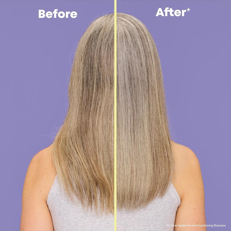 MATRIX So Silver Purple Shampoo & Conditioner Set | Tones Blondes & Greys, Removes Brassiness, Vegan Haircare