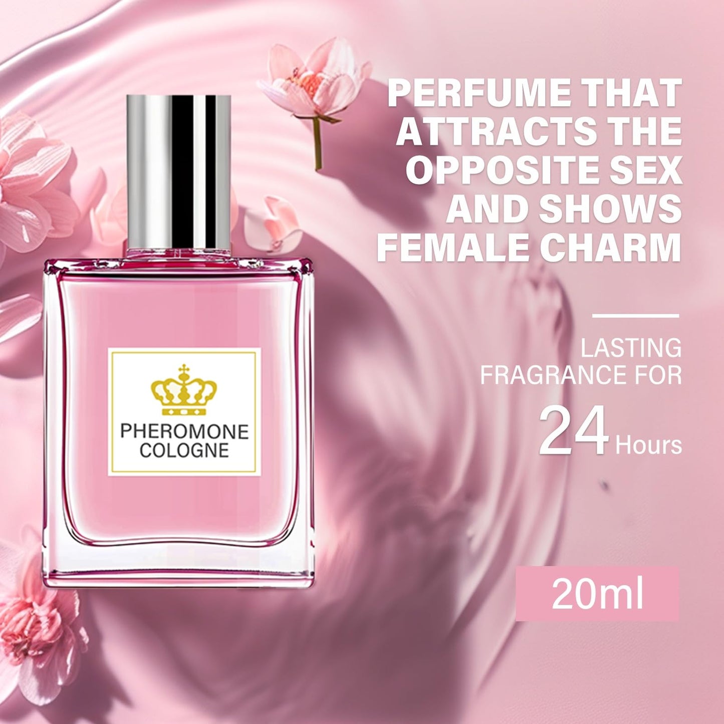 WKCWKC Pheromone Perfume for Woman, Elegant Floral Perfumes for Women, Long Lasting Womens Perfume with Enhanced Purity for Mood Support & Charisma, Romantic Date Night & Daily Social Scent, 20ml