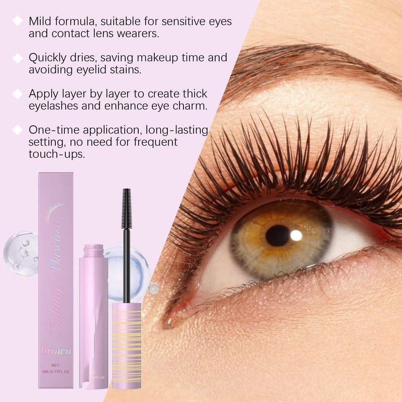 5D Silk Fiber Lash Mascara For Lashes Lengthening And Thick Long Lasting And Smudges Proof Eyelashes Mascara