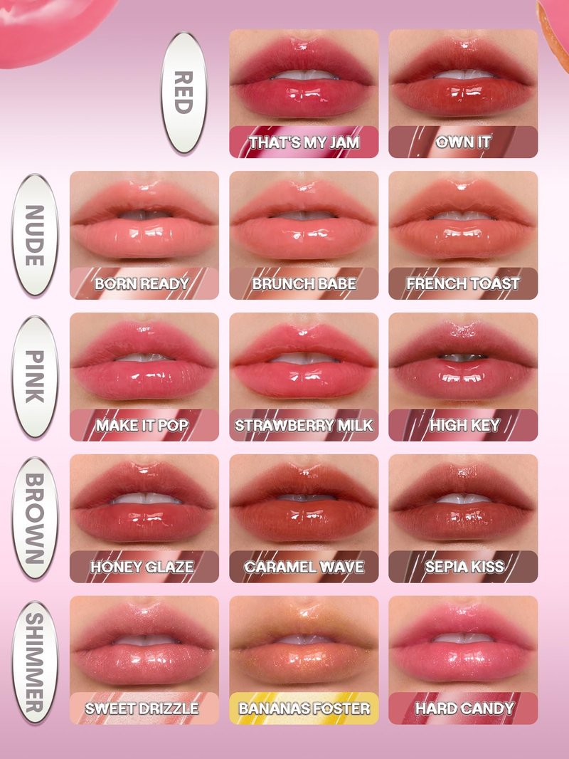 SHEGLAM Glass Lock Air Gloss High Shine Finish Moisturizing Lip Gloss-Strawberry Milk