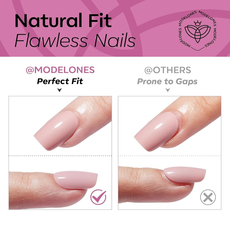 Plum Oval Press-On Nails Kit - 32 Pcs Fake Nails with Glue, File & Prep Pad | Perfect Spring Gift for Women