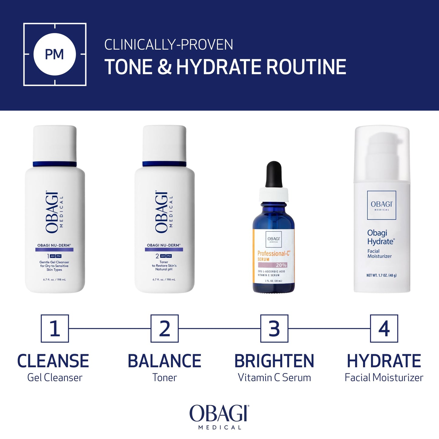 Obagi Medical Nu-Derm Face Toner for Oily Skin or Dry Skin Types, 6.7 Fl Oz