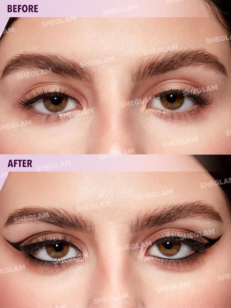SheGlam Pro-Flex Angled Eyeliner - Precision Application for Stunning Eye Looks