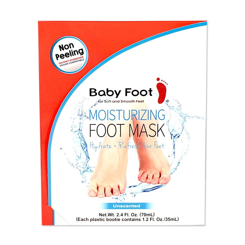 Baby Foot Unscented NON-PEEL Moisturing Mask – Hydrate and Refesh in 15-Minute - No Pain Feet Treatment - For Men and Women - Smooth and rich moisturizer for Baby Soft Feet