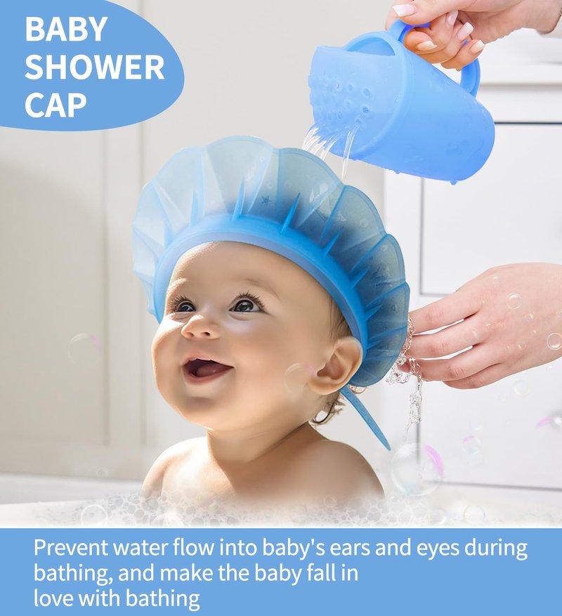 kair Baby Bath Visor Soft Silicone Shower Cap fit for Less Than 24 Months