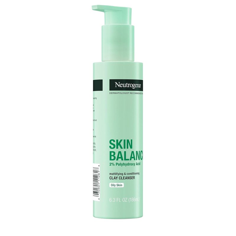 Neutrogena Kaolin Clay Cleanser - Mattifying Face Wash for Oily Skin | 6.3 oz, Paraben-Free & Sulfate-Free