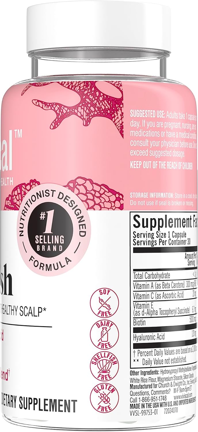 Viviscal Scalp Nourish Supplement - Nutrient Blend for Scalp Health & Hair Growth | 30 Count