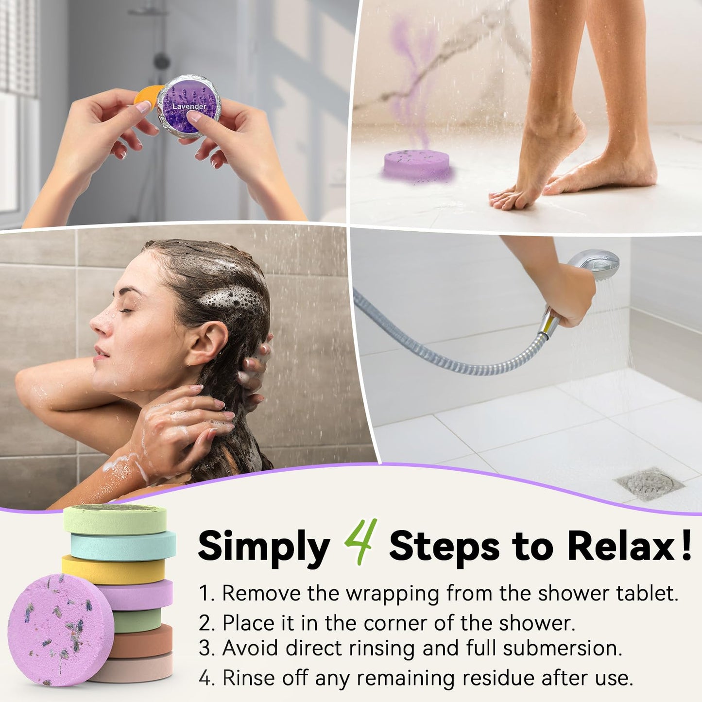 Relaso Shower Steamers Aromatherapy 8 Pack, Birthday Gifts for Women Men & Luxury Gift Box Packaging, Premium Shower Bombs with Natural Essential Oils, Home Spa Stress Relief, Relaxation Self Care