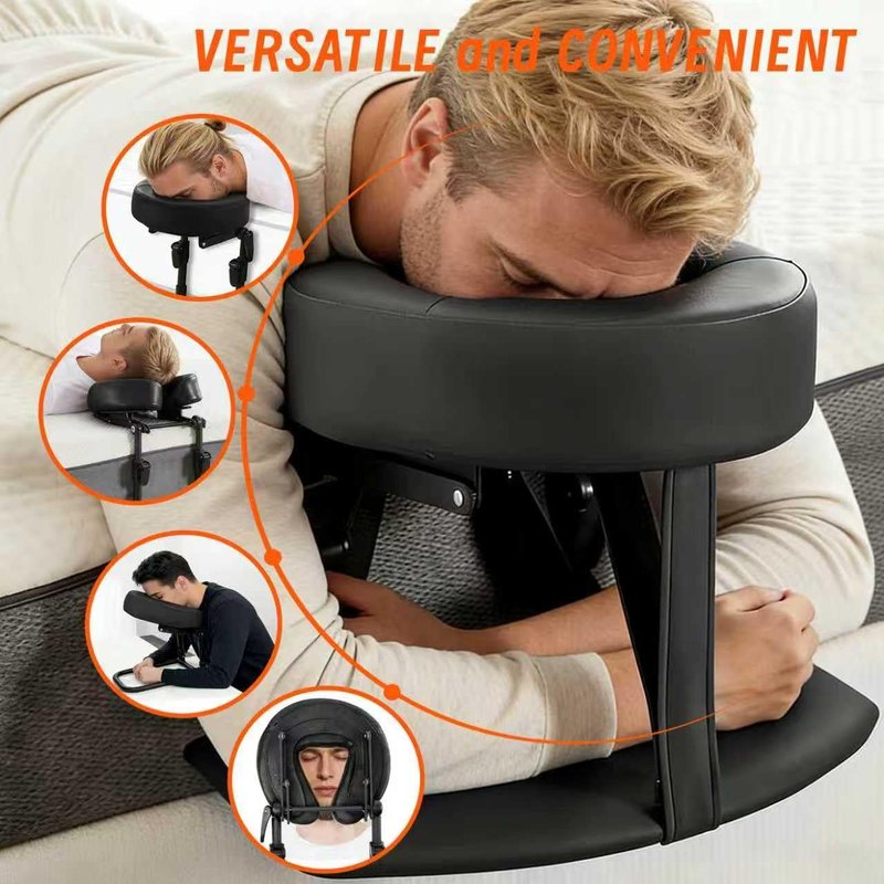 Massage Headrest for Bed, Portable Home Use Massage Table Face Cradle Kit for Sleeping Mattress, Face Down Pillow After Eye Surgery with Handrest Storage Bag & Disposable Headrest Covers