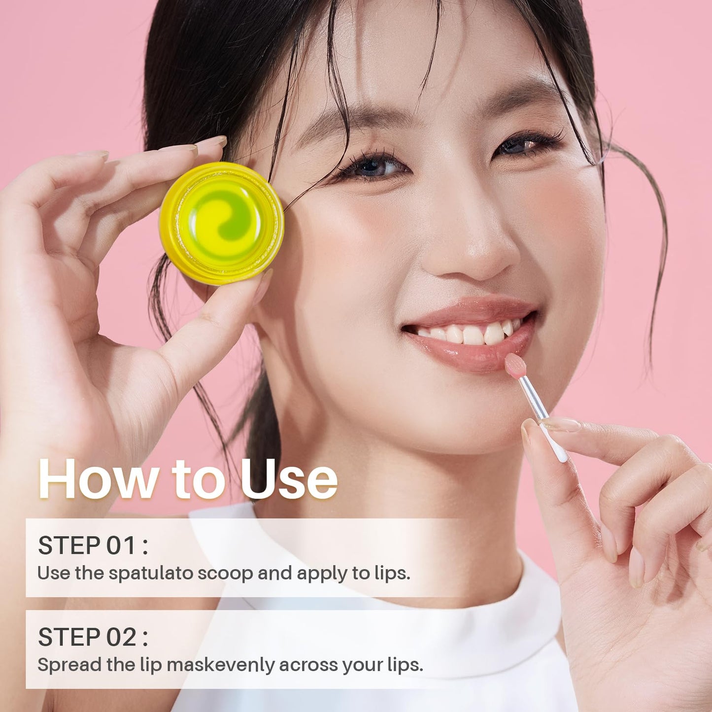SPODARE Lemon Lip Mask, Hydrating Overnight Lip Sleeping Mask, Lip Moisturizer for Dry Cracked Lips Care, Dual-Color Lips Balm for Nourishing and Softening Lips, Minimizes Fine Lines - 12g