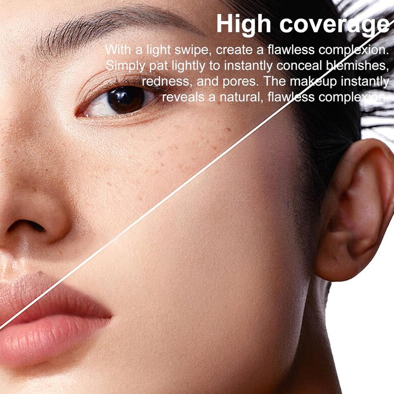 Hanae Korea Foundation Stick - All-in-One Lightweight Foundation with Built-In Brush | Ivory, Natural Finish