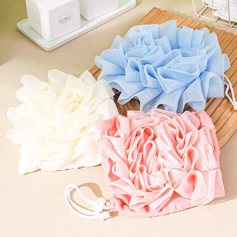 4pcs loofah washcloth Combo 2 in 1 bar soap loofah Pouch Holder Mesh Shower Ball for Exfoliating Body Wash Smooth Skin Free Loofah Dish Towel (Solid Color)