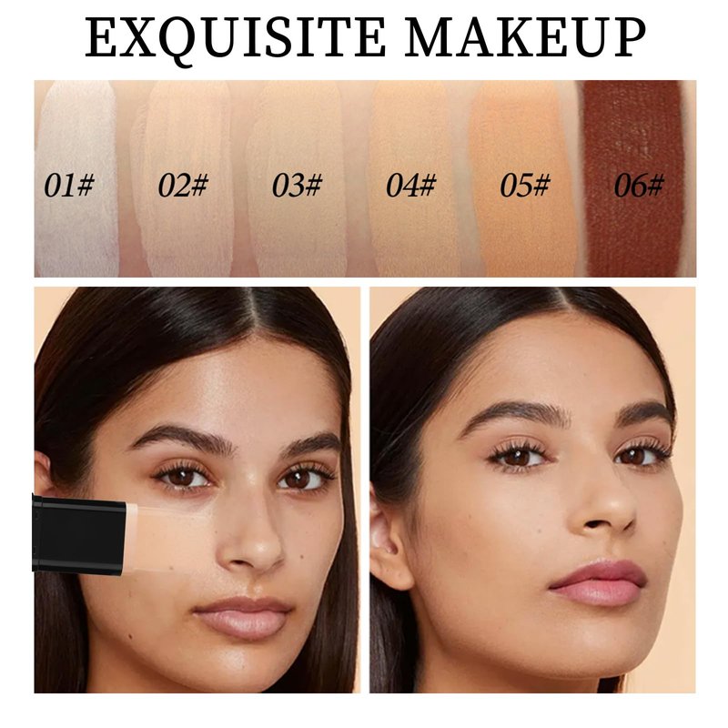 O'CHEAL Face Foundation Contour Stick Long-wear Lightweight Brighten Stick Blemish Contouring Face Concealer Beauty Makeup 03#LIGHT SKIN