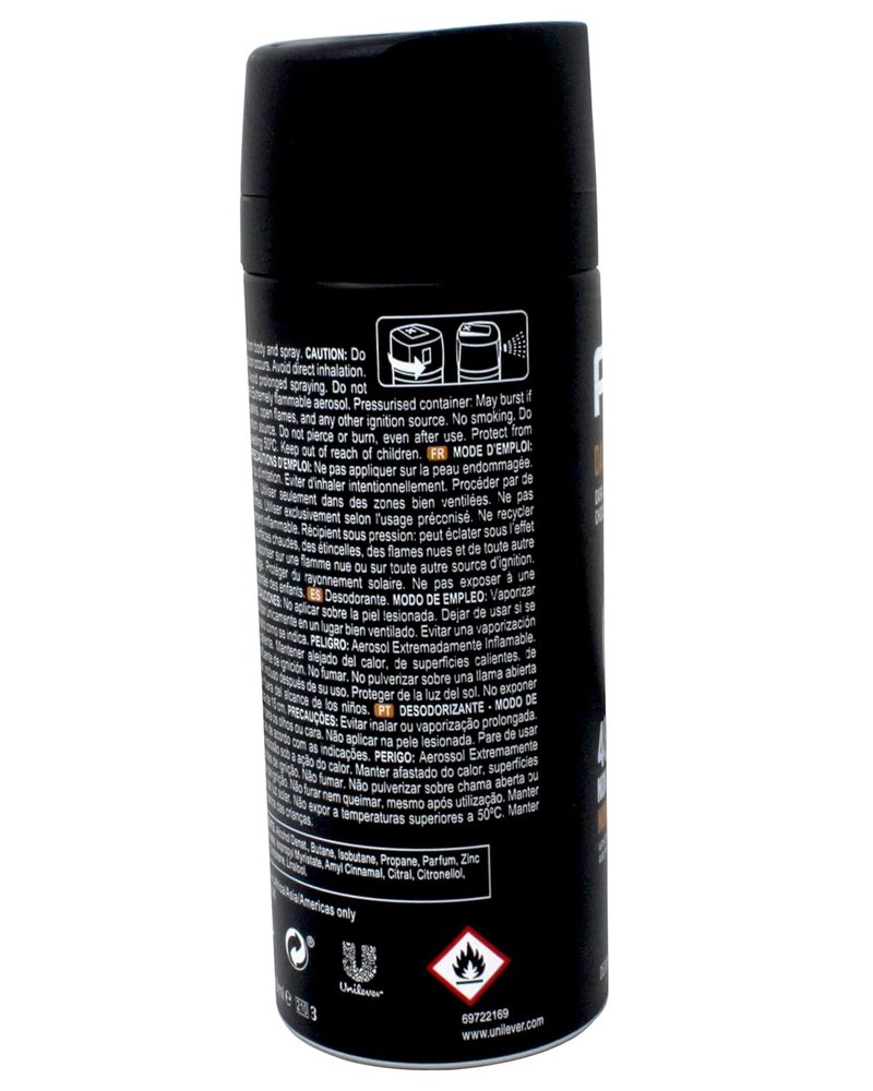 Axe Body Spray - Dark Temptation Deodorant for Long-Lasting Odor Protection | 5.1 oz, 4 Count