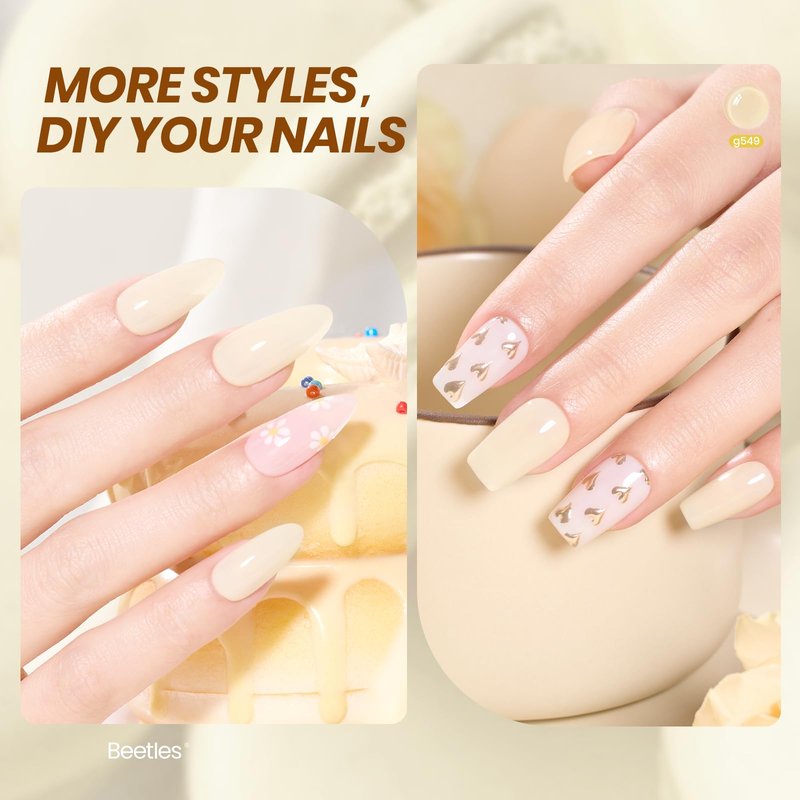 Beetles Butter Veil Yellow Jelly Gel Nail Polish - 15ML Butter Yellow Gel Nail Polish Base Color Nail Concealer Sheer Translucent Effect Soak Off UV DIY Nail Art Manicure Gift for Women