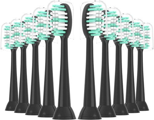 Replacement Toothbrush Heads 10 Pack for AquaSonic Black Series and Vibe Series Electric Toothbrush