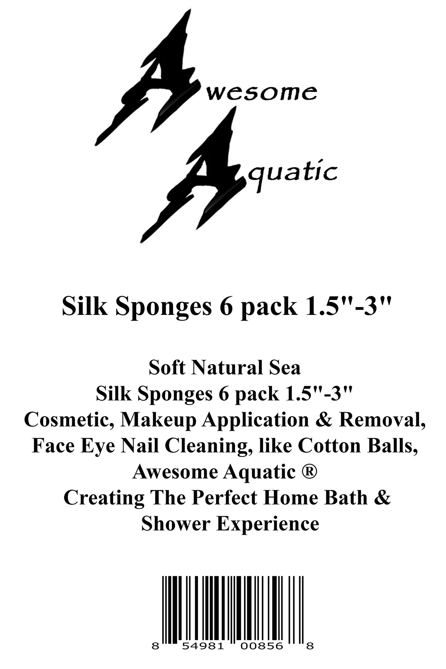 Soft Natural 6 Silk Sponges 1.5"-3" Cosmetic Makeup Application Removal Face Eye Nail Cleaning Like Cotton Balls Awesome Aquatic Creating The Perfect Home Bath & Shower Experience