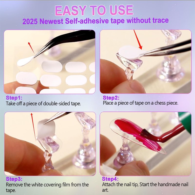 Nail Stand for Press Ons | Solid Acrylic Nail Holder with Magnets for Art Design & Practice - 2 Pack