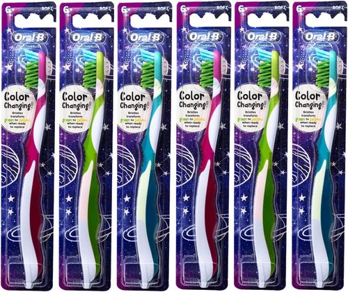 Oral-B Pro-Health Junior CrossAction Galaxy Toothbrush, Ages 6+, Soft - Pack of 4