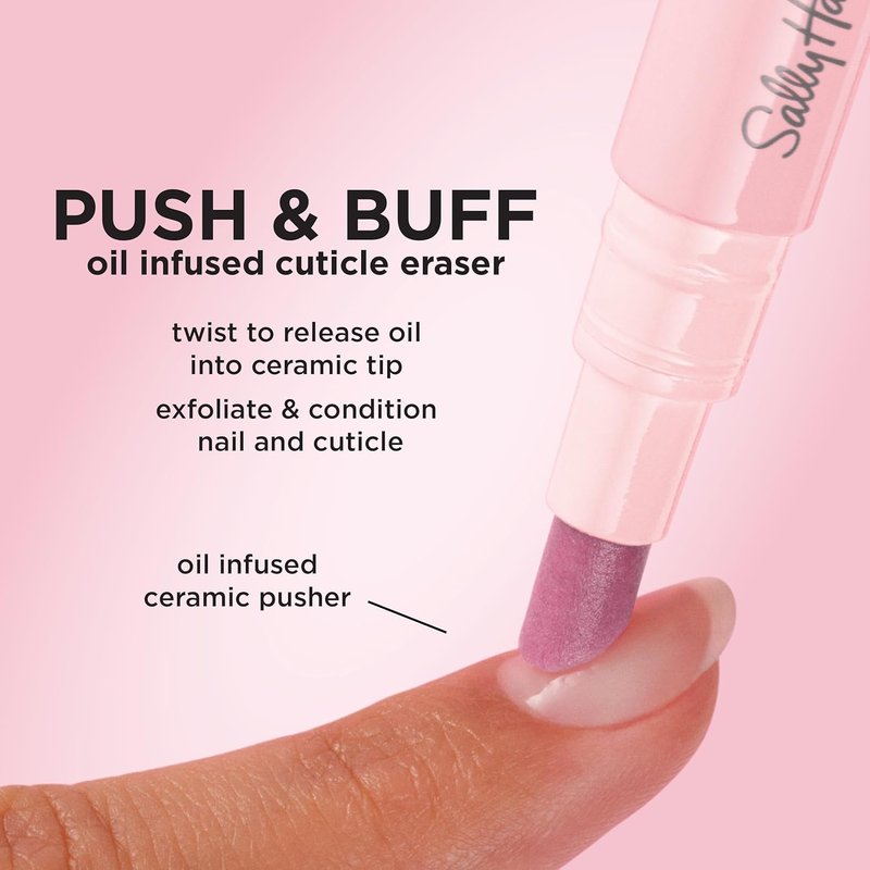 Sally Hansen Cuticle Care Treatment Pen - 2-in-1 Exfoliates & Polishes | Textured Tip for Mess-Free Nail Care