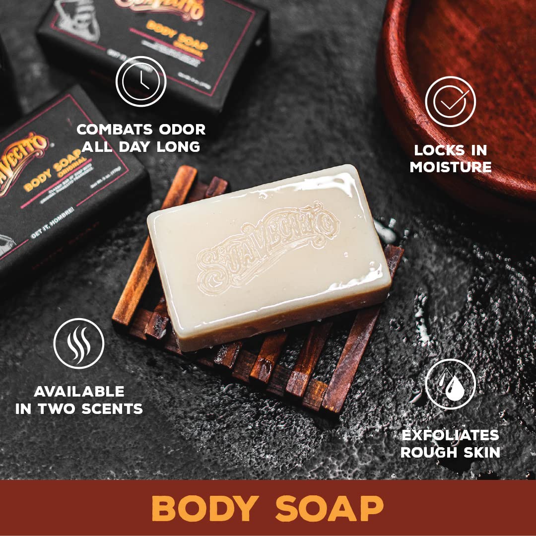 Suavecito Body & Hand Soap Bars - Moisturizing Original Fragrance | 6 oz | 3 Pack