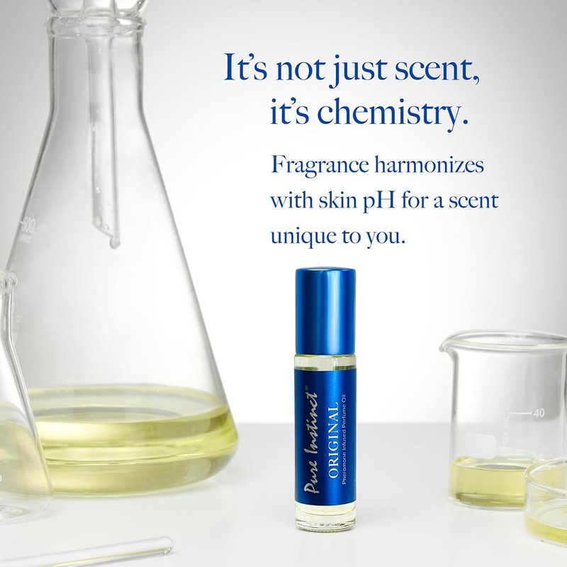 Pure Instinct Roll-On Pheromone Essential Oil Perfume - Unisex 2-Pack | TSA-Friendly