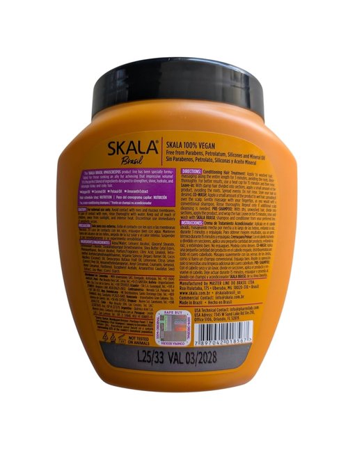 SKALA Mais Crespos Super Curly Hair Type 4ABC - Hydrate , Eliminate Frizz 2 IN 1 Conditioning Treatment Cream and Cream To Comb 35.2oz