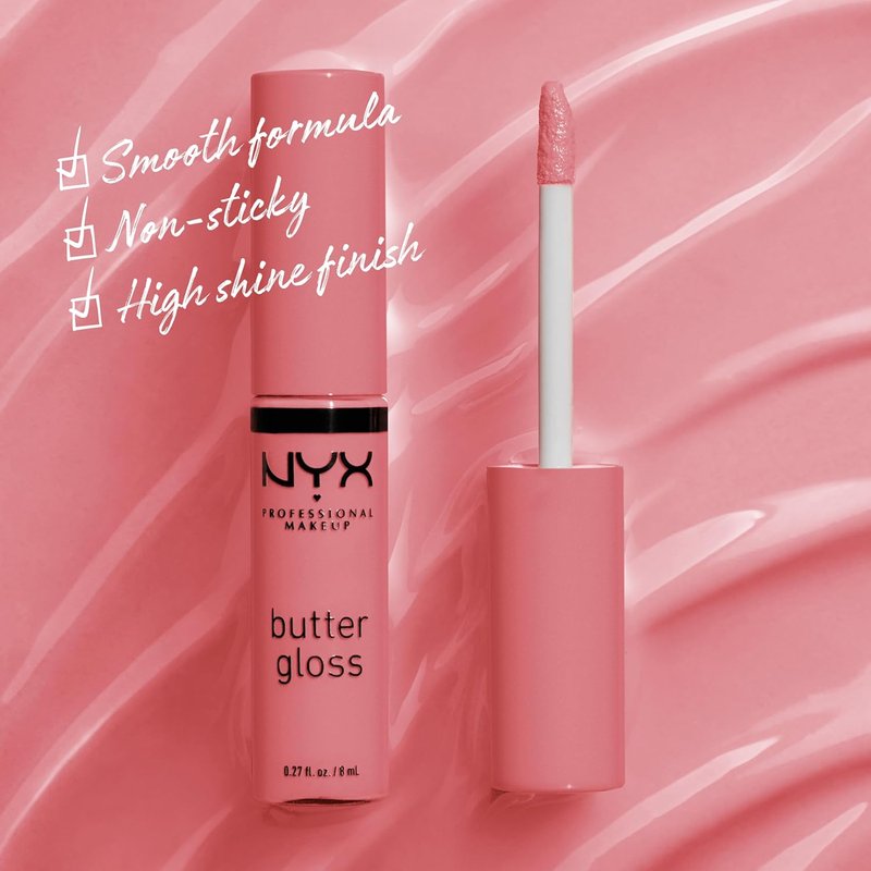 NYX PROFESSIONAL MAKEUP Butter Gloss - Non-Sticky Tiramisu Lip Gloss for Smooth, Luscious Lips