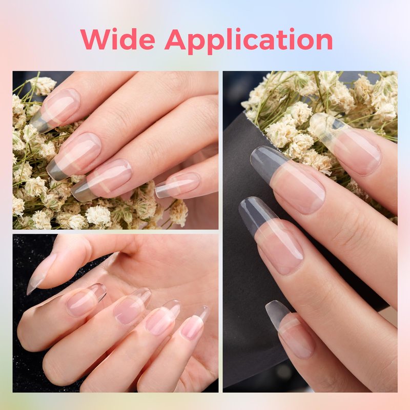 GELLAKTIK Builder Gel for Nails, 60g Glitter Pink Hard Gel for Nail Extension with 10 Nail Forms, Strengthener & Thickening, UV LED Lamp Cured Sculpture, Repair Broken Nails, Salon DIY Manicure Kit