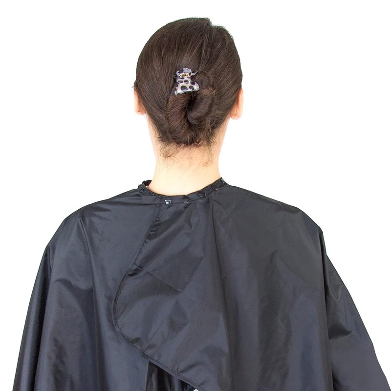 Regine Switzerland Hair Cutting Cape - Lightweight, Water-Resistant Black Salon Smock with Armholes for Professional Use