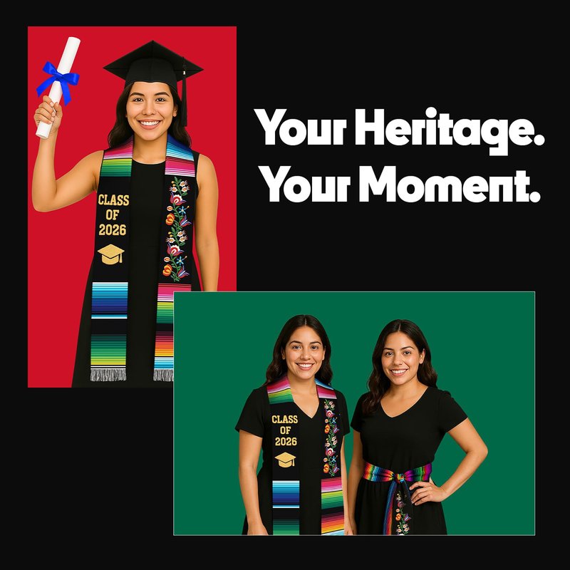 Serape Scholars Mexican Graduation Sash Class of 2026 | Mexican Graduation Stole | Estolas de graduacion 2026
