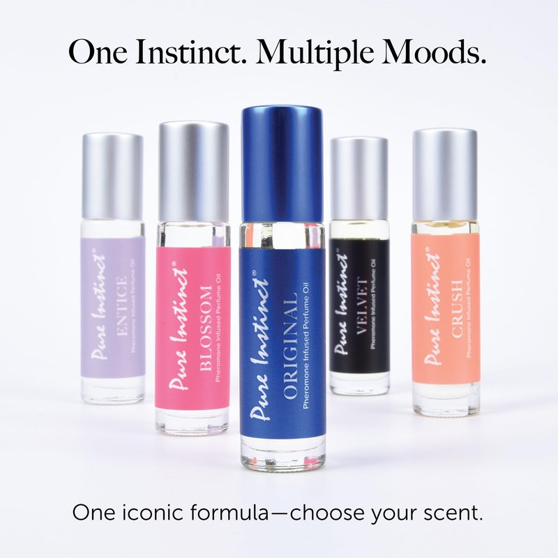 Pure Instinct CRUSH The Original Pheromone Infused Essential Oil Perfume Cologne - For Her Women - TSA Ready (Roll On Bottle 0.34 Fl. Oz./10.2mL)