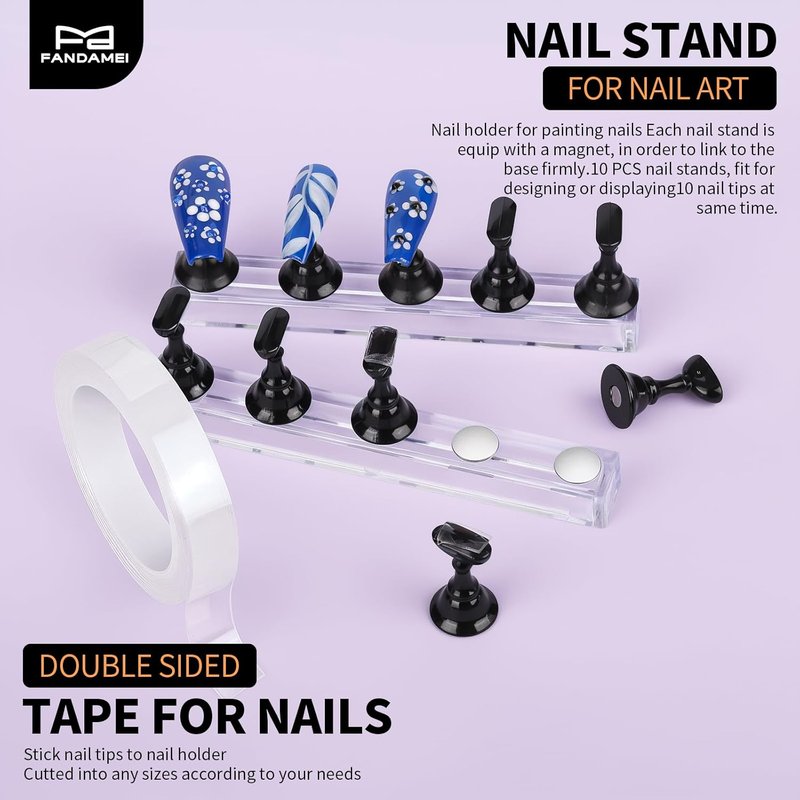 FANDAMEI Nail Art Tools Set - 15 PCS Brushes & 5 PCS Dotting Tools | Perfect for Creative Nail Designs
