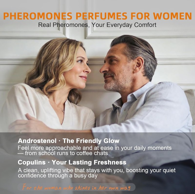 Pheromone Perfume for Women - Amber Vanilla Eau Fraiche | Long-Lasting 0.51 Fl Oz Travel Size Spray