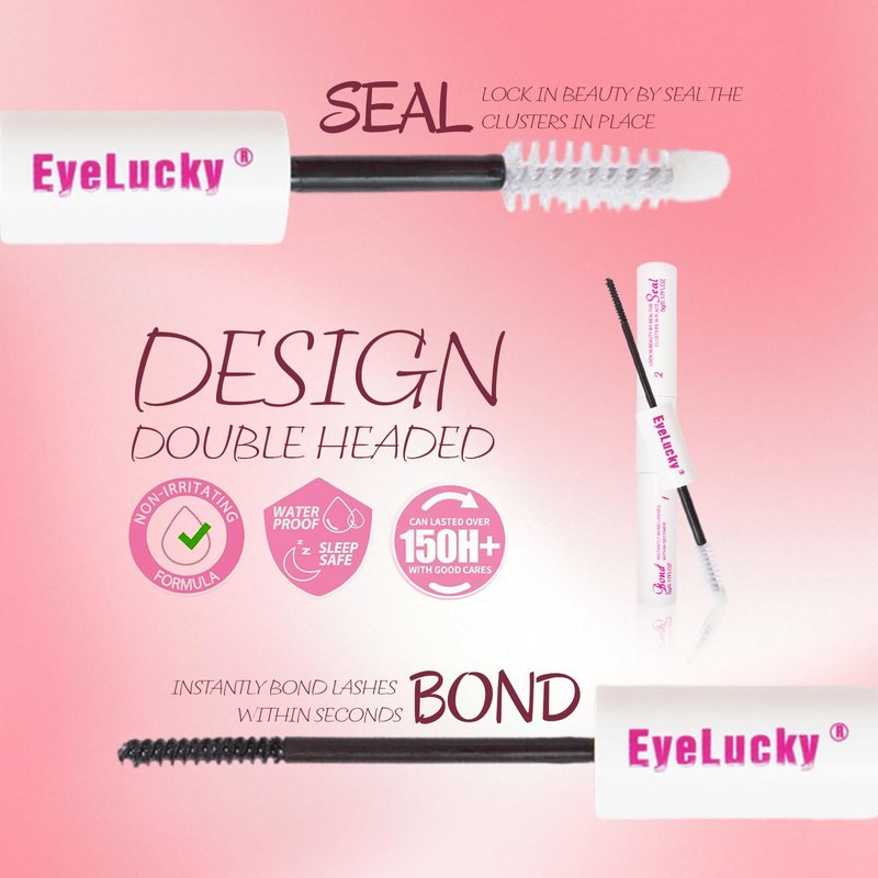 Lash Clusters Kit 280 pcs 9-16mm Volume Hybrid Eyelash Clusters 40D+50D D Curl Individual Lashes DIY Lash Extension Kit Thin Band Cluster Lashes Lash Bond and Seal Tweezers remover