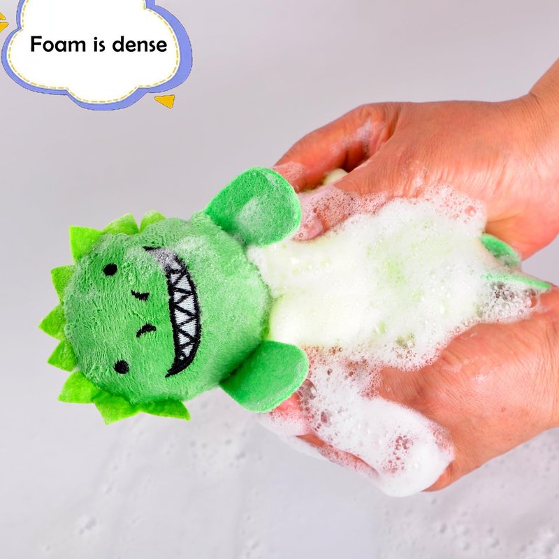 RAMFIYN 4 Pack Fun Bubble Bath Kid Loofahs, Cute Animal Loofah Bath Sponge, Shower Puffs Body Scrubber, Cute Sponges